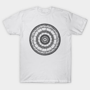 Circle - Mandala - Love Wealth Health Youthfulnes - Black T-Shirt